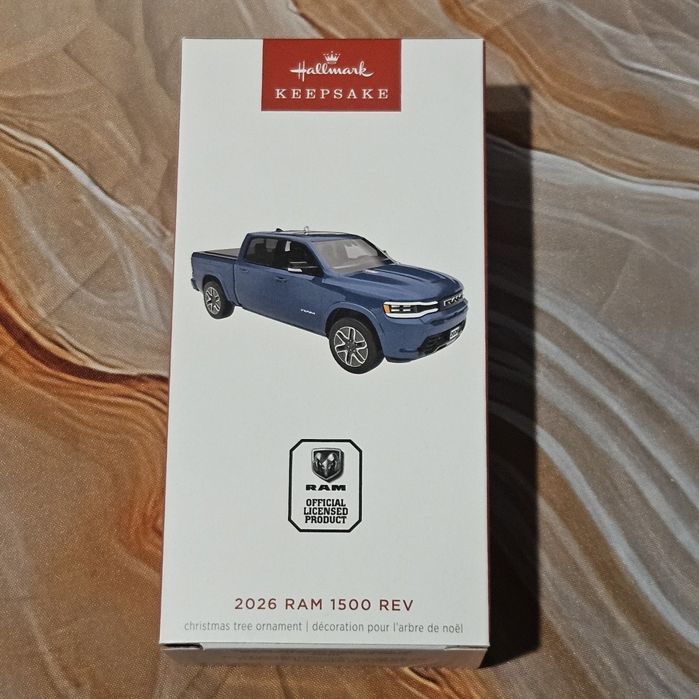 2025 Hallmark Keepsake 2026 Ram 1500 REV Electric Truck Ornament NIB